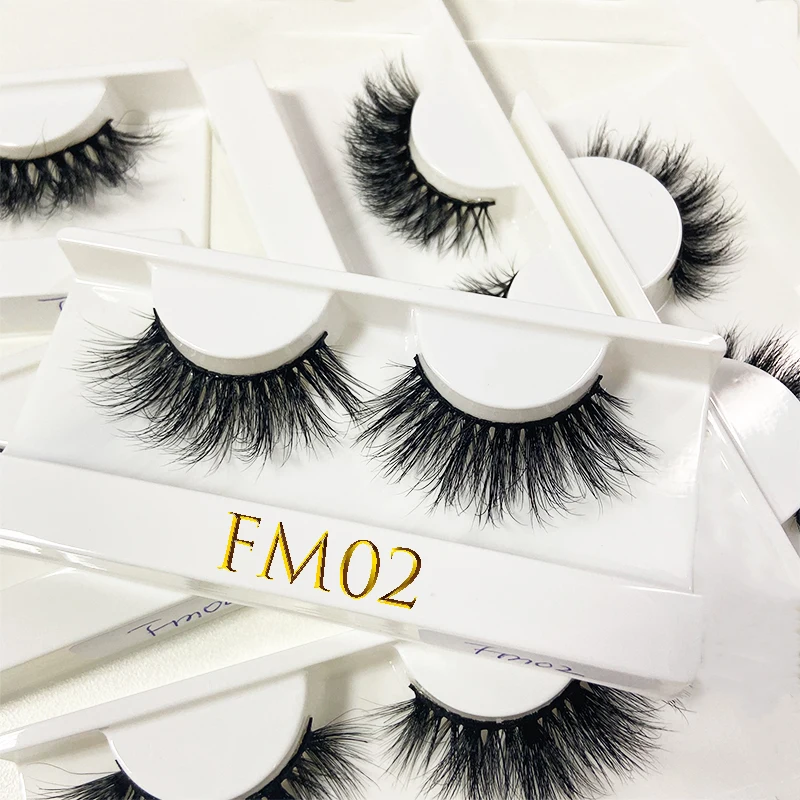 

MIKIWI FM Styles Natural Long False Eyelash Resuable Dramatic Mink Lashes Makeup Super Fluffy Wispy 3D Mink Eyelashes Wholesale