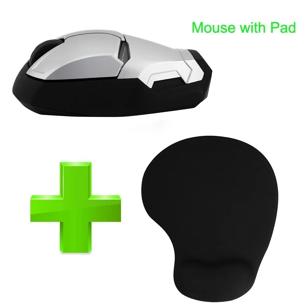 Silver With Pad Железный человек, беспроводная 3D Компьютерная геймерская мышь, эргономичная оптическая Usb Mause, бесшумная мультяшная портативная компьютерная мышь для ПК, для любителей Марвел, ноутбука - Цвет: Silver With Pad