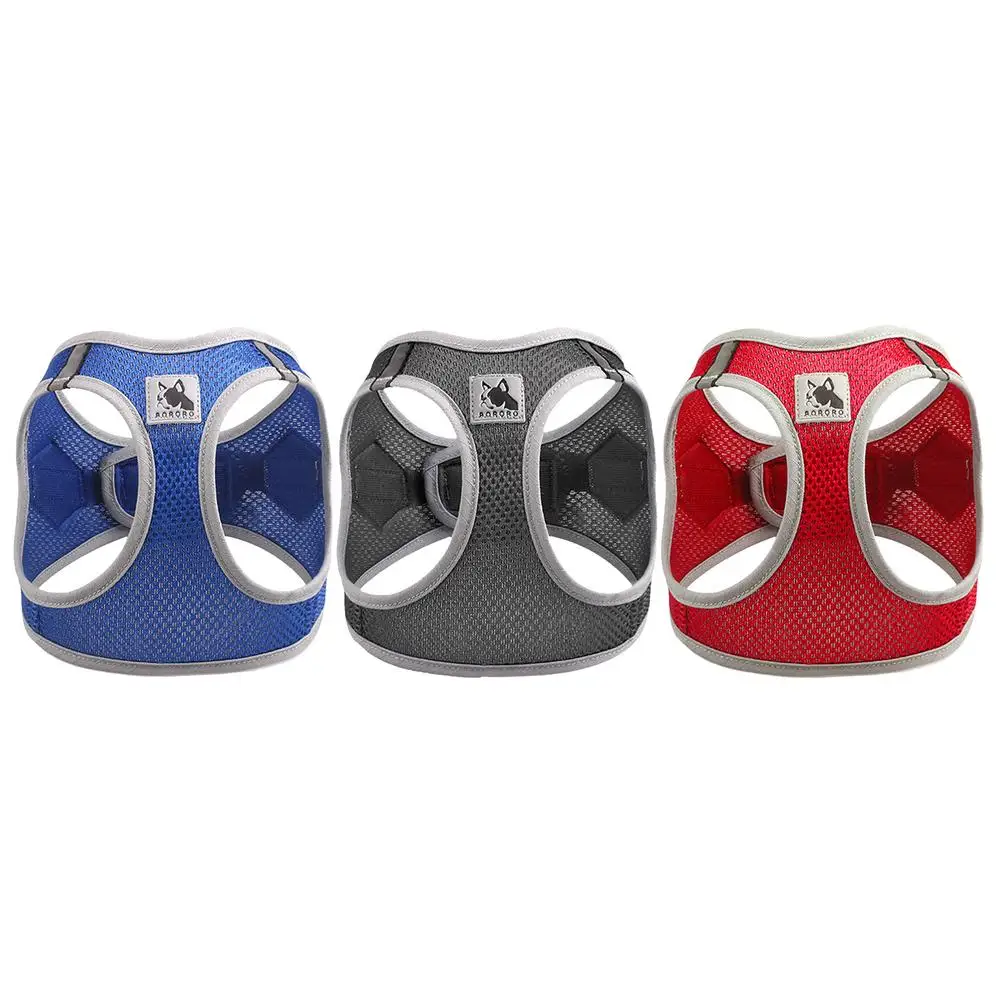 

3 Colors Pet Reflective Nylon Dog Harness No Pull Adjustable Medium Naughty Dog Vest Safety Vehicular Lead Walking Running