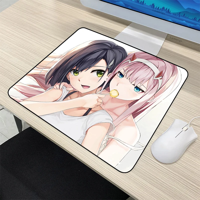 

Small Anime Zero Two Kawaii Mouse Pad Gamer Laptop PC Accessories Gamer Keyboard Carpet Mousepad Gaming Sexy Girl CSGO Desk Mat