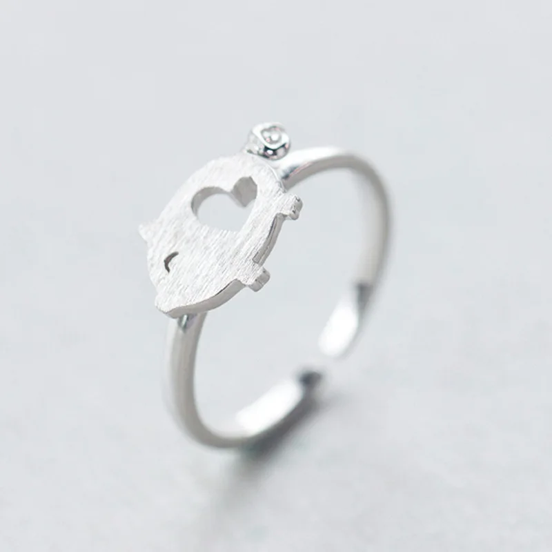 

New Fashion Men's and Women's Rings Simple and Fresh and Cute Hollow Piglet Opening Ring Jewelry Gift Factory Direct Sales