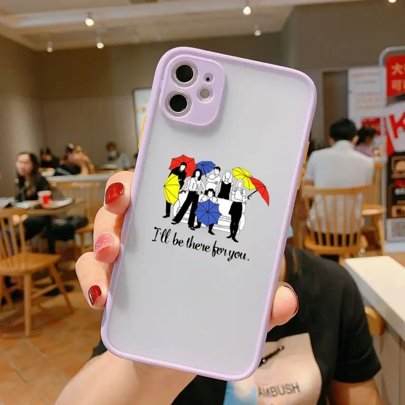 

Friends tv Matte Bumper Phone Case For iphone12 11 Pro Max X XS Max XR 7 8 Plus 12mini Translucent Matte Shockproof Cover