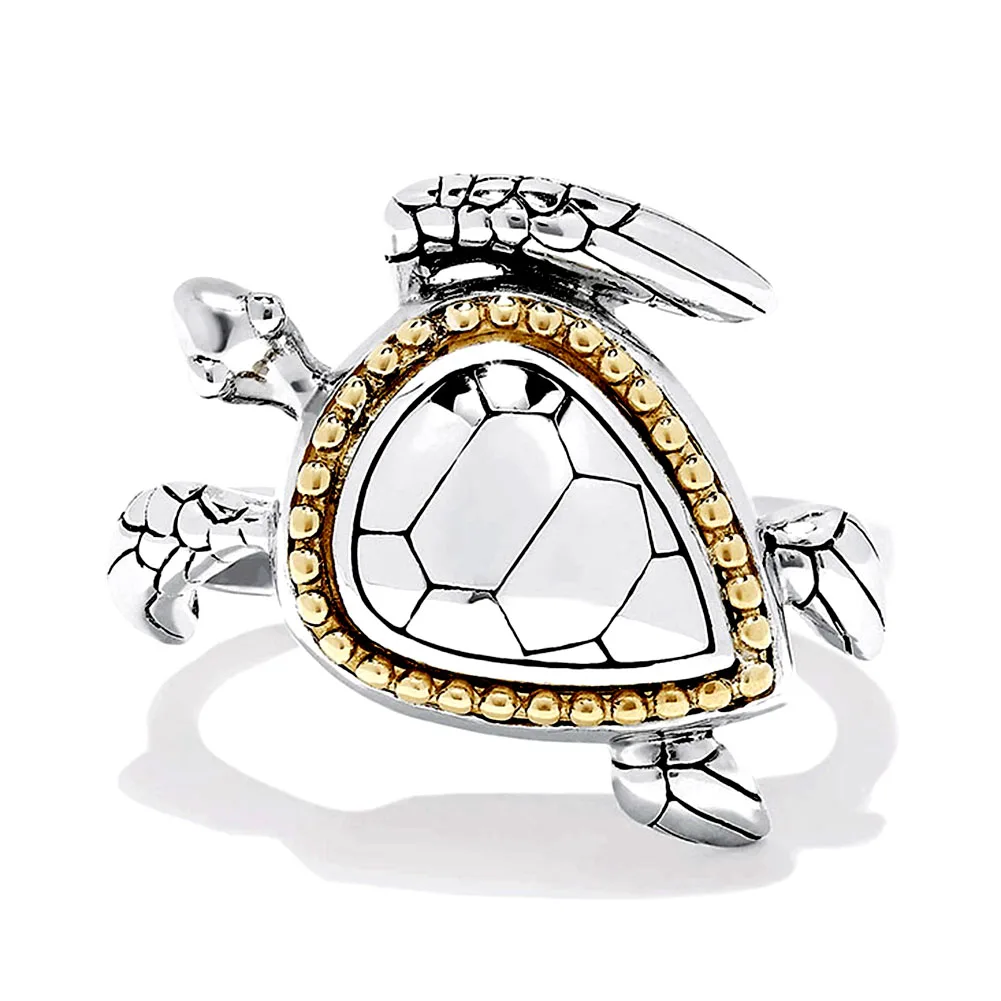 Модное женское креативное кольцо на палец в виде черепахи милой ювелирное