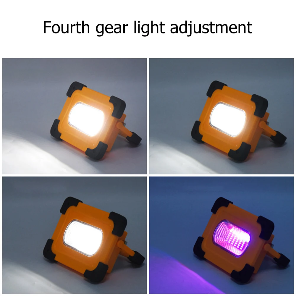 Светодиодный ручной рабочий светильник 30 Вт перезаряжаемый от солнечной/USB