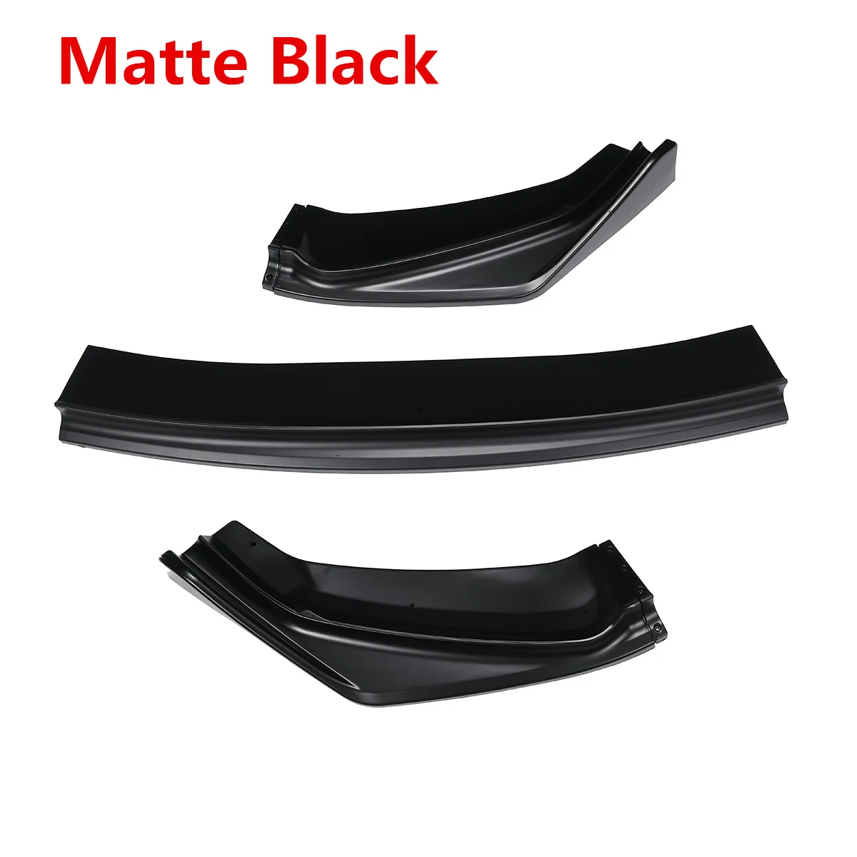 Matte Black 3x бампер для губ, автомобильный передний бампер для губ, комплект для тела, защита выхлопного отверстия, спойлер, сплиттерная губа, защита для Honda, подходит для джаза - Цвет: Matte Black