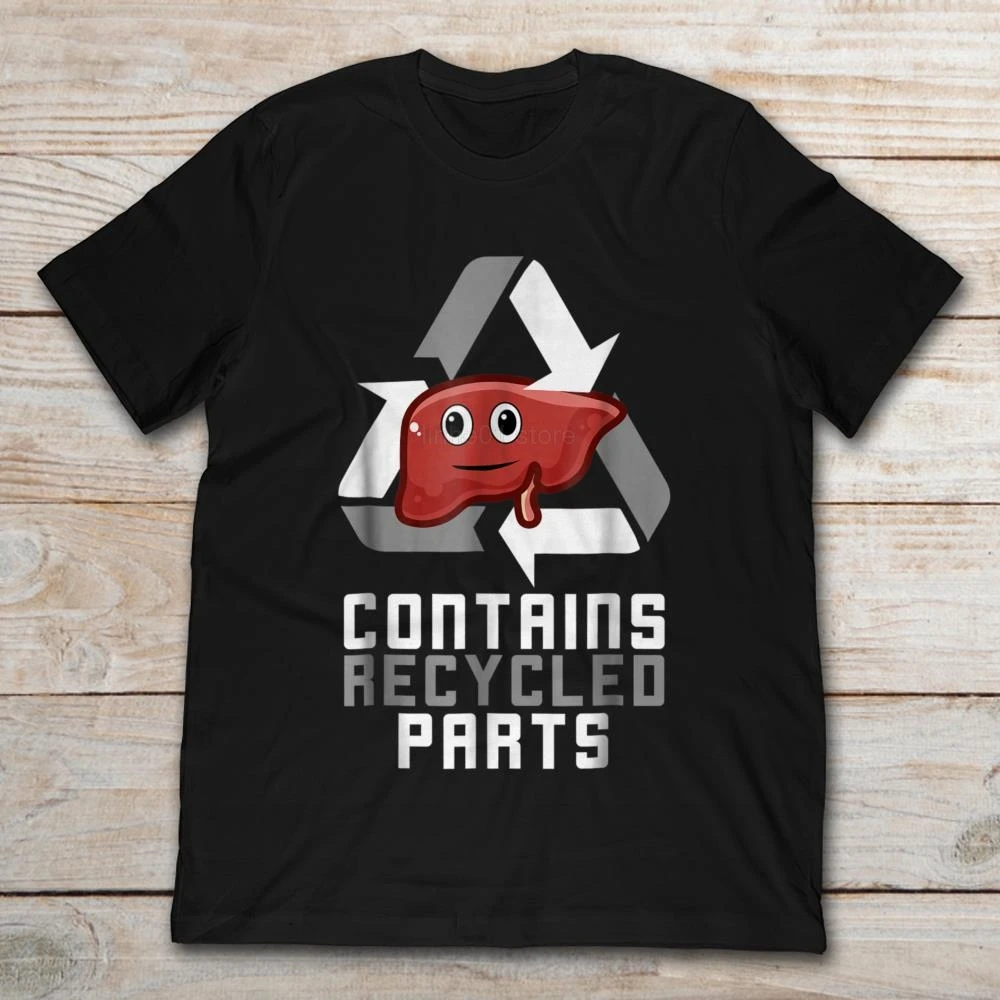 Мужская летняя футболка с коротким рукавом и переработанными частями печени 2019 |