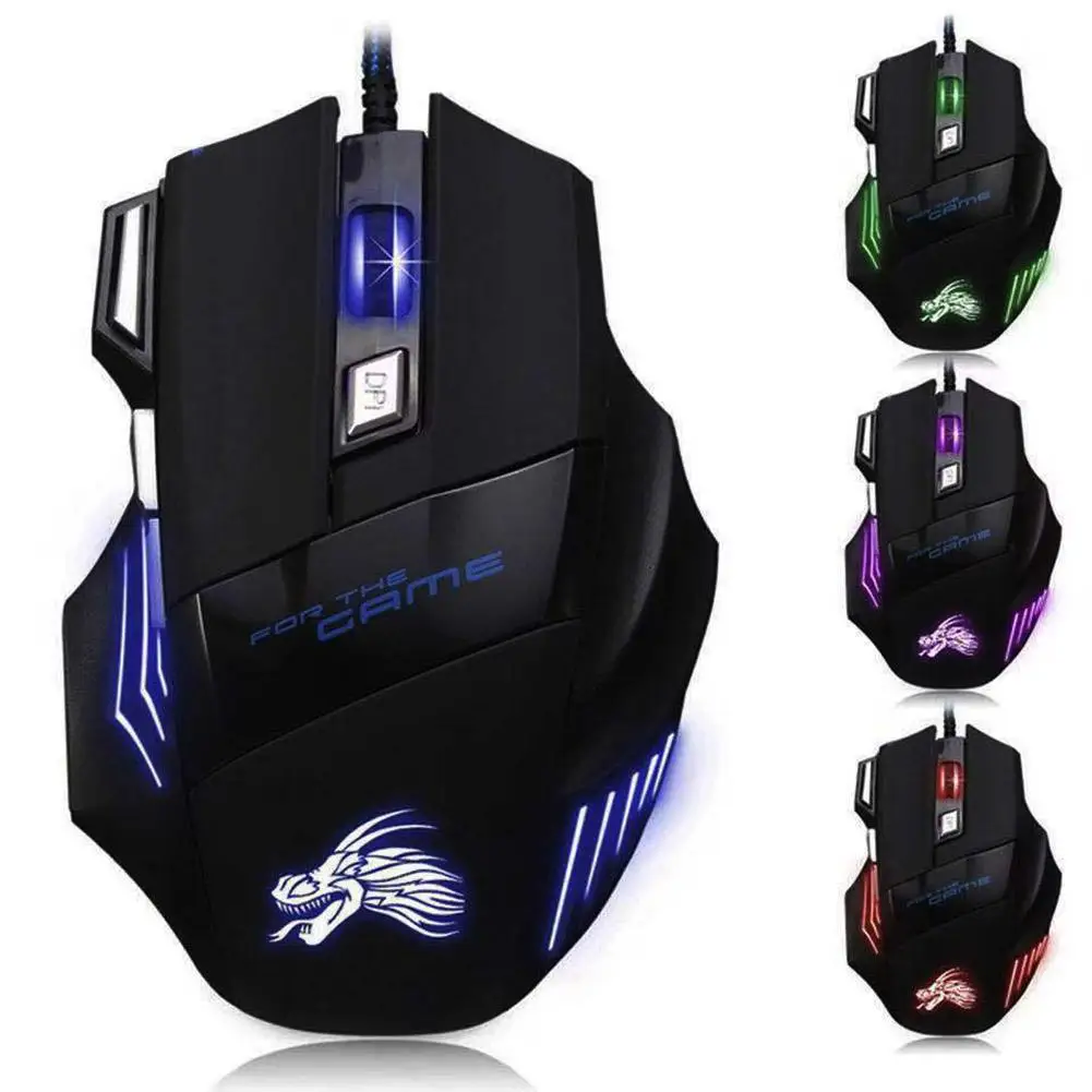 

Wired Mouse Button LED Backlit 5500DPI мышь Ergonomic Optical Eat-chicken Gaming Mouse игровая мышь For PC Mouse Gamer мышка