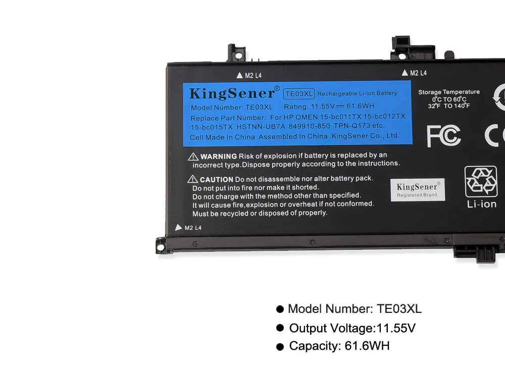 Фото Аккумулятор KingSener TE03XL для ноутбука HP OMEN 15-bc011TX 15-bc012TX 15-bc013TX 15-AX015TX AX017TX TPN-Q173 849910-850 №5