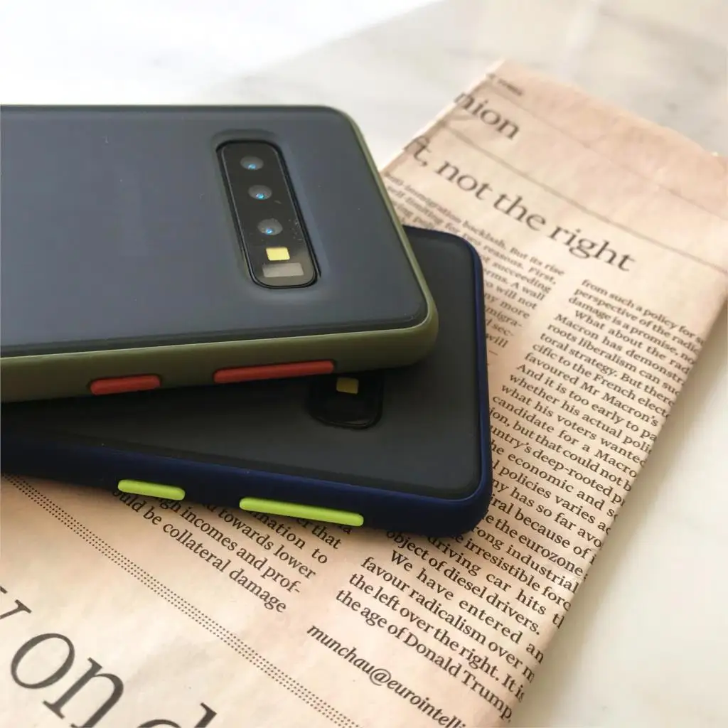 Antishock бампер Гибридный чехол из поликарбоната и силикона для samsung Galaxy S10 плюс S9 S8