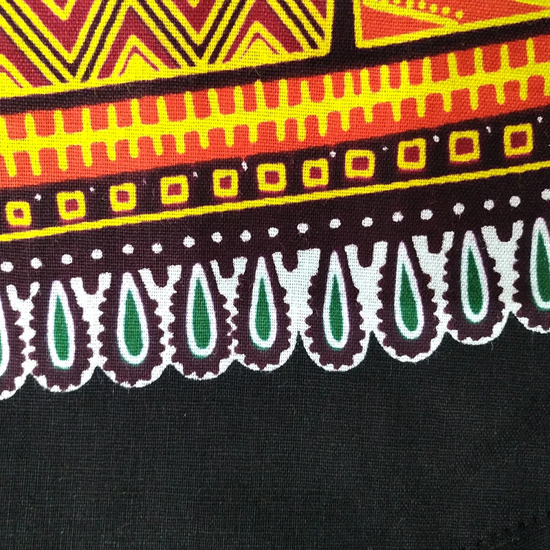 Африканский Дашики традиционный принт короткий рукав v-образный вырез модный