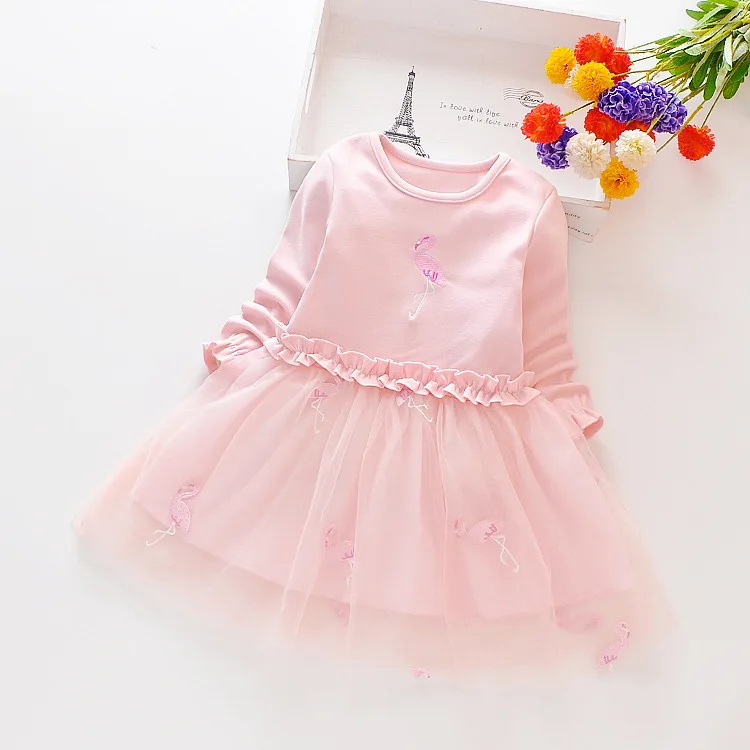 2019 Зимние Детские платья для девочек плотно прилегающие толстовки с длинными