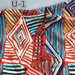U-1 Тонкая летняя рубашка, материал: Цветочный лен, хлопок, креп, ткань 100*145 см - Цвет: U-1