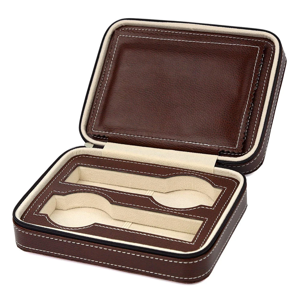 2/4/8 слот коробка для часов из искусственной кожи Портативный часы держатель