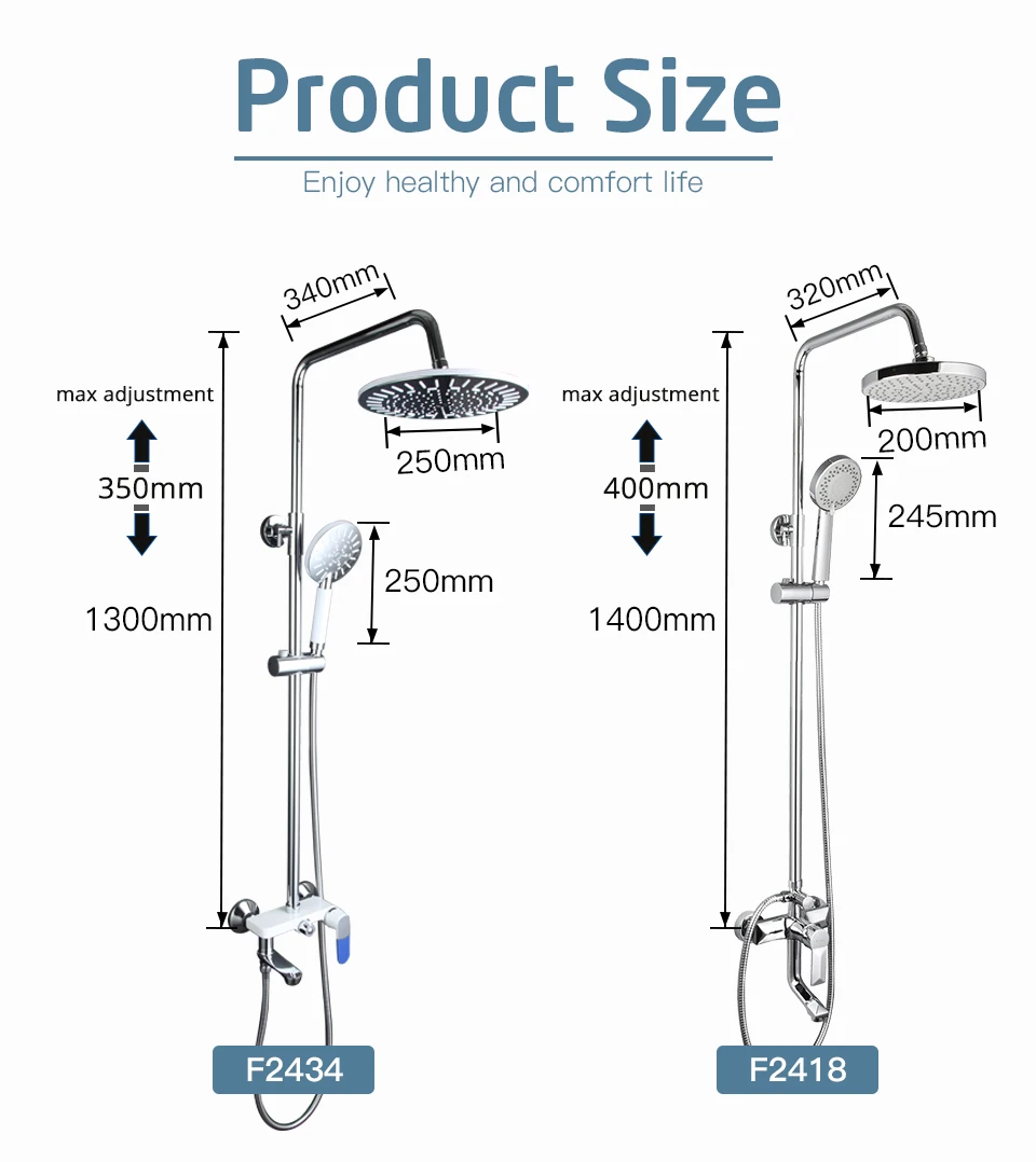FRAP Shower Faucets Set white bathroom shower system bath shower mixer faucet rainfall shower head Taps Wall Mounted faucet