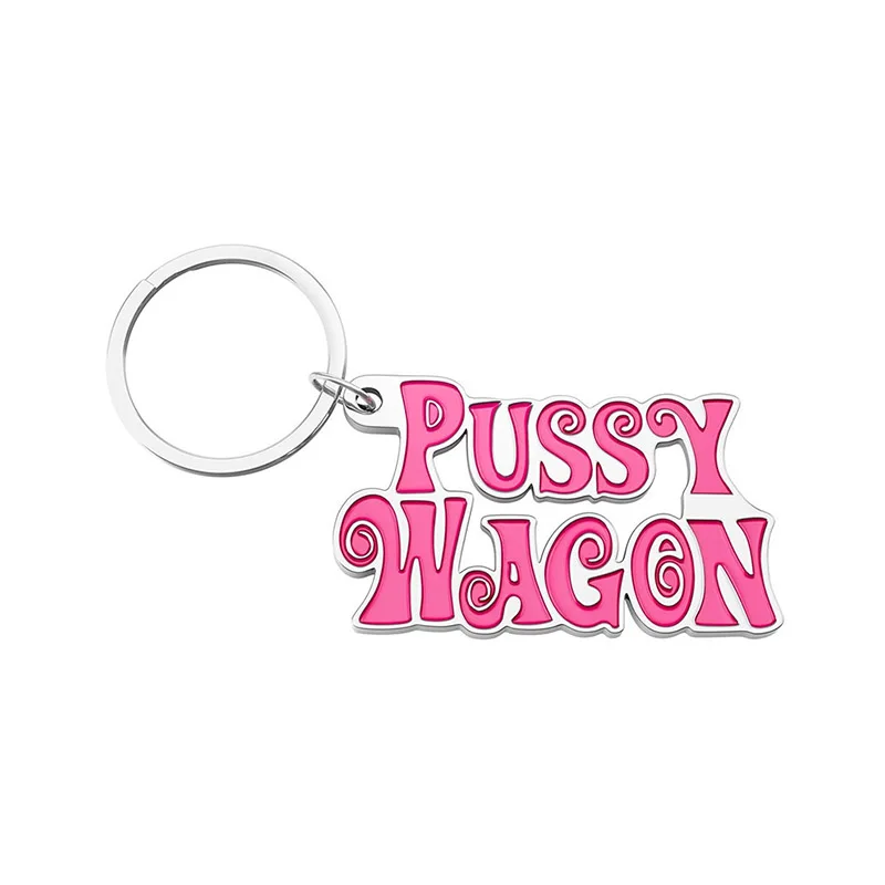 Цинковый сплав игрушка PUSSY WAGON брелок розового цвета с буквенным принтом брелки