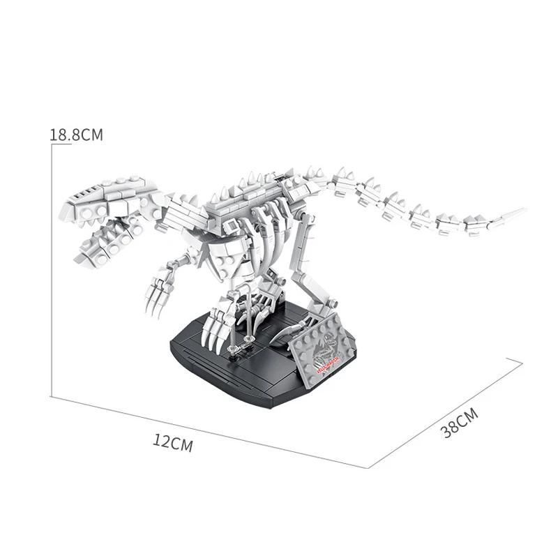 

612002 612003 906/774pcs Jurassic Dinosaur World Zoo Tyrannosaurus and Fossil Building Block Model Toy For Kids Gift Small Brick