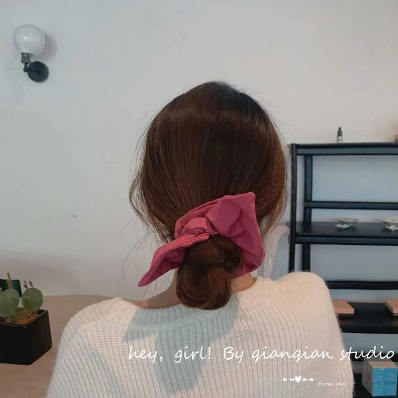 

Korean Style Irregular Fabric Scrunchie Elastic Hair Band Hair Accessories For Women Girls Ponytail Holder Rubber Band Qrnament