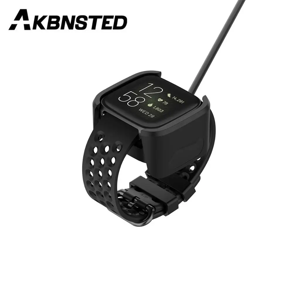 AKBNSTED USB Fast Charger Charger Dock For Fitbit Versa 2 Smart Sport Watch Replacement Charging Base For Fitbit Watch