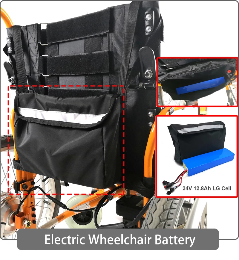 EJOYQ 24V250W электрический трактор инвалидной коляски Handbike Электрический инвалидной коляски Конверсионные Комплекты с батареей 8 дюймов колеса