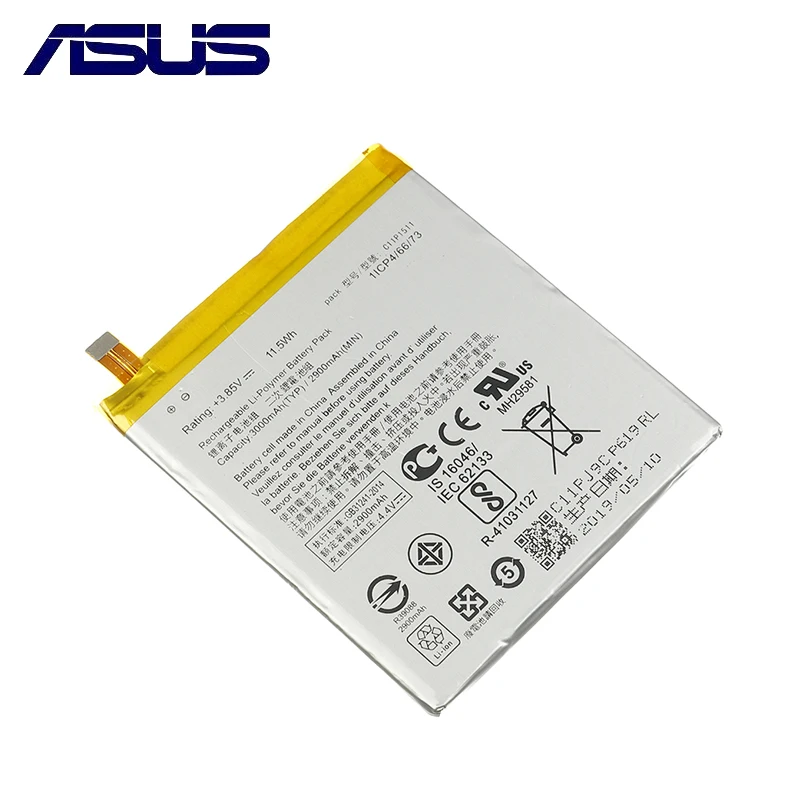 Оригинальный ASUS с большой емкостью C11P1511 Аккумулятор для Zenfone3 Ze552kl Z012da Z012de 2900mAh