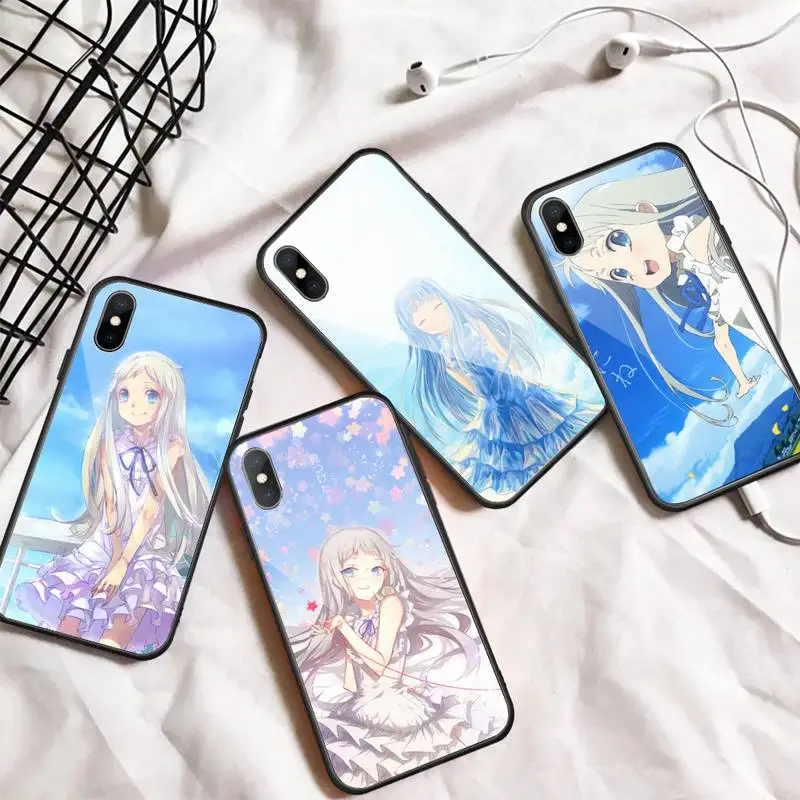 

Yadomi Jinta and Honma Meiko Phone Case Tempered glass For iphone 6 7 8 plus X XS XR 11 12 13 PRO MAX mini