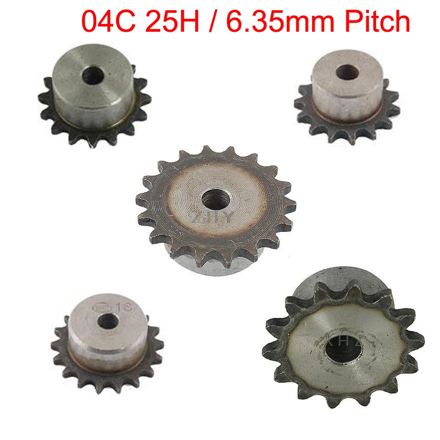 

04C 25H 40 41 42 43 44 Tooth 10mm Pilot Bore 6.35mm Pitch Single Row Simplex Conveying Gathering Gear Chain Drive Sprocket Wheel
