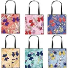 Сумка-тоут женская с бантом, прекрасный холщовый саквояж на плечо с волшебными палочками с бантом для девушек, дорожная Сумочка для покупок, мешок для хранения