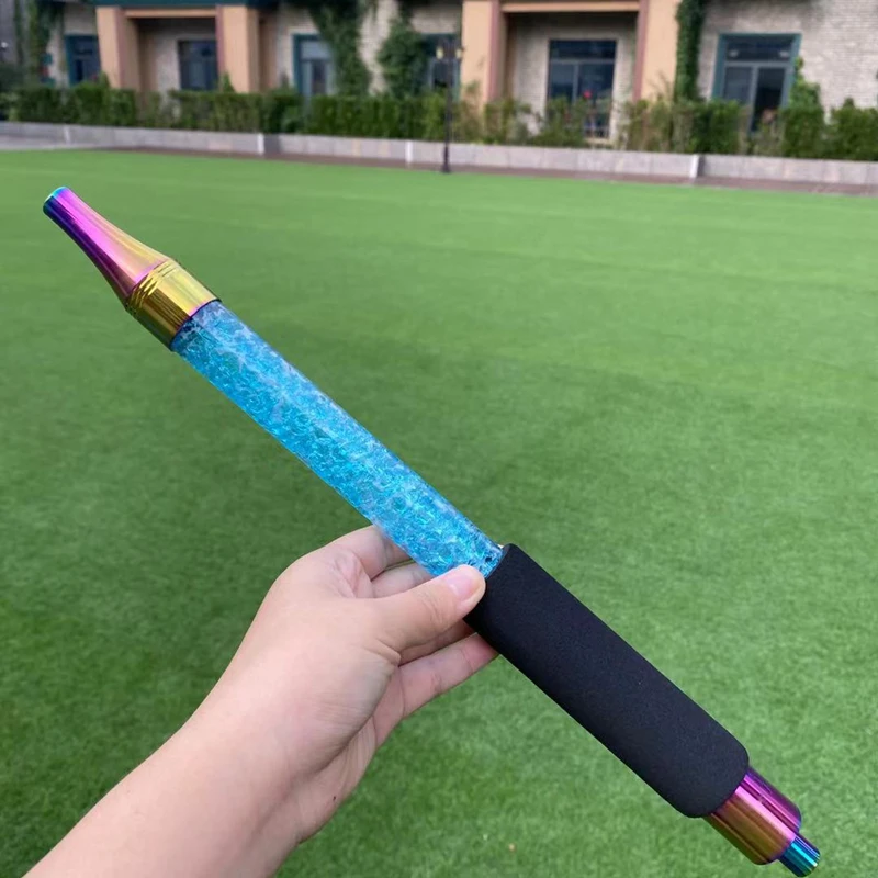 

Shisha Handle With Cool Hookal Ice pipe Colorful 380mm Hose Chicha Narguile Stainless steel Head Ues Sponge Wrapped