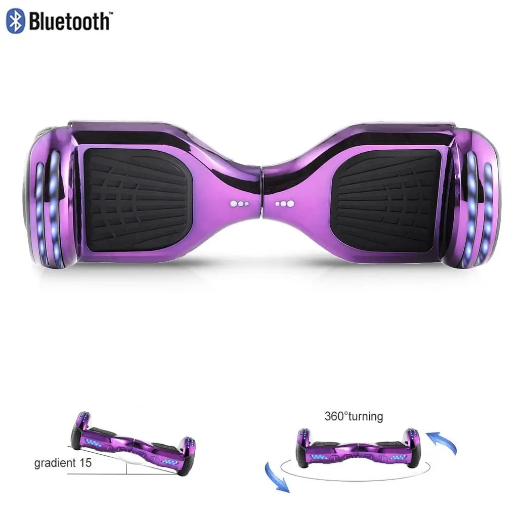 ХОВЕРБОРДА Фиолетовый Хром 6 5 дюймов скейтборд Bluetooth Электрический Скутер 2