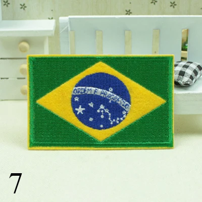 Brazil Страны нашивки с флагами рюкзак для одежды Железный Флаг значок нашивки для одежды шляпа и сумка декор обуви мода DIY рука значок - Цвет: Brazil