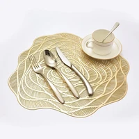 38cm rose pvc plate tableware mat coaster kitchen decoration accessories 4pc gold silver placemats for coffee table home decor