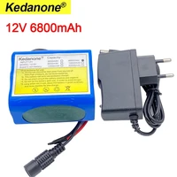 12v 6800mah 6 8a 18650 battery rechargeable lithium battery pack with 12 6v charger bms protection board