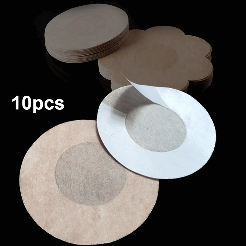 

10pcs Women's Invisible Breast Lift Tape Overlays on Bra Nipple Stickers Chest Stickers Bra Nipple Covers Accessories