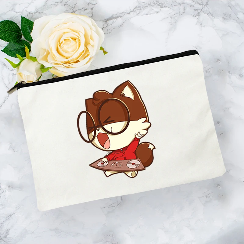 

Squirrel Cosmetic Bag for Makeup Storage Mini Pouch Make Up Free Shipping Bags Organizer Women's Woman Travel Kawaii Handbags