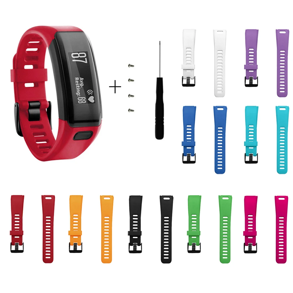 Smart Band Replacement Silicone Strap Smart Watch Wristband For Garmin Vivosmart HR with Removal Tool