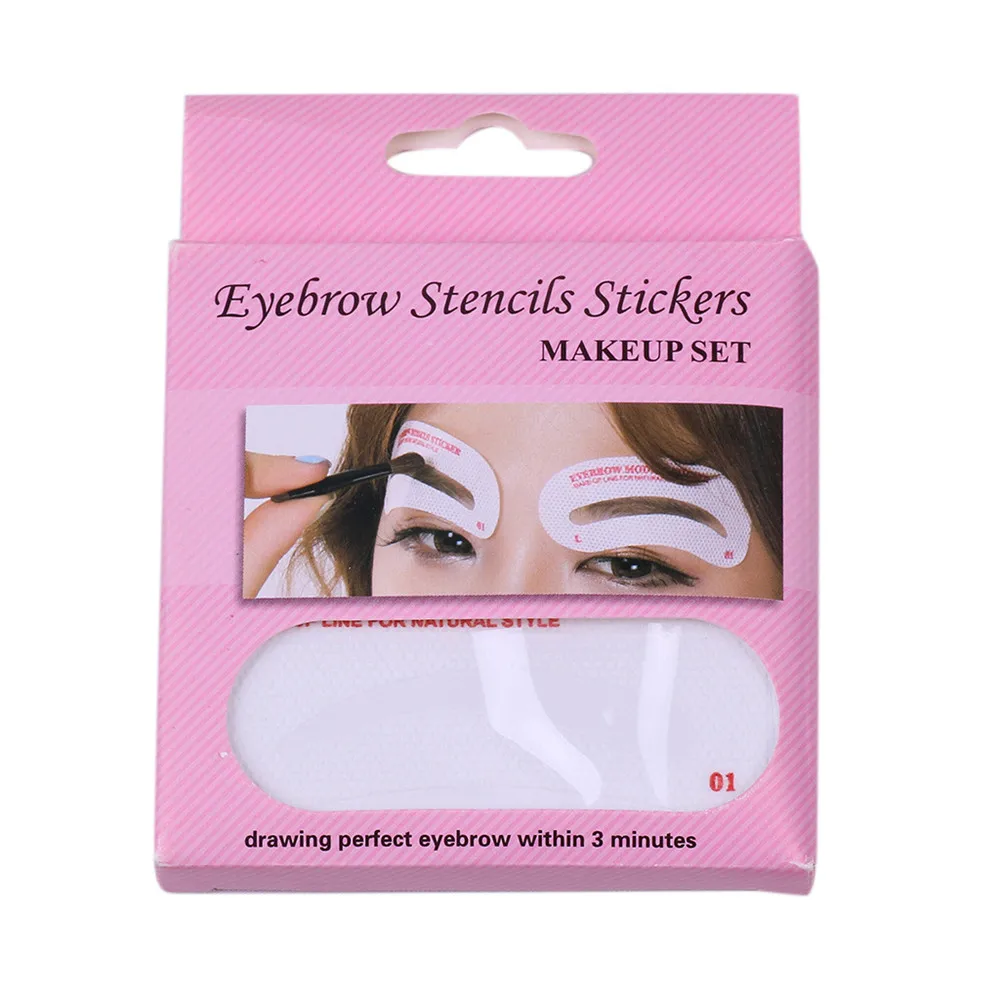 

12/24 Pairs Professional Disposable Eyebrow Stencil Stickers Non-Woven Cloth Grooming Shaper Template Eyebrow Beauty Makeup Tool
