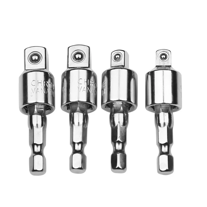 

360 degree wind batch link rod electric wrench link sleeve hexagonal handle to square head sleeve conversion connecting rod 1/4