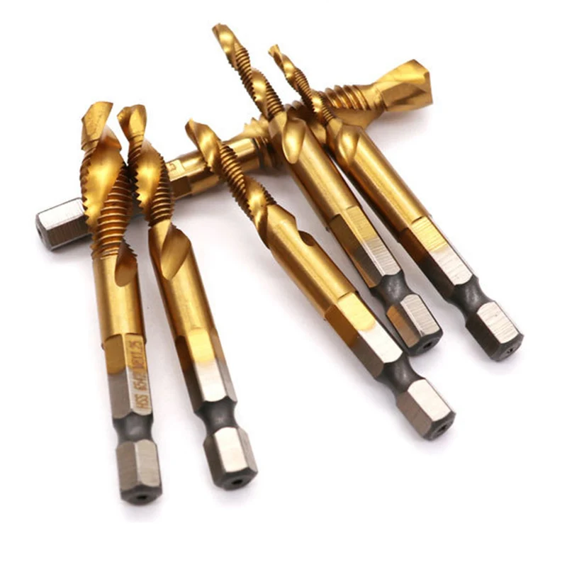1/6 шт. набор сверл спиральный винт метрический композитный кран сверло