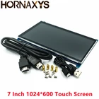 7-дюймовый сенсорный экран, панель монитора hdmi raspberry, ЖК-дисплей сделай сам, емкостный сенсорный дисплей HDMI 1024x60 0, портативный HD-дисплей