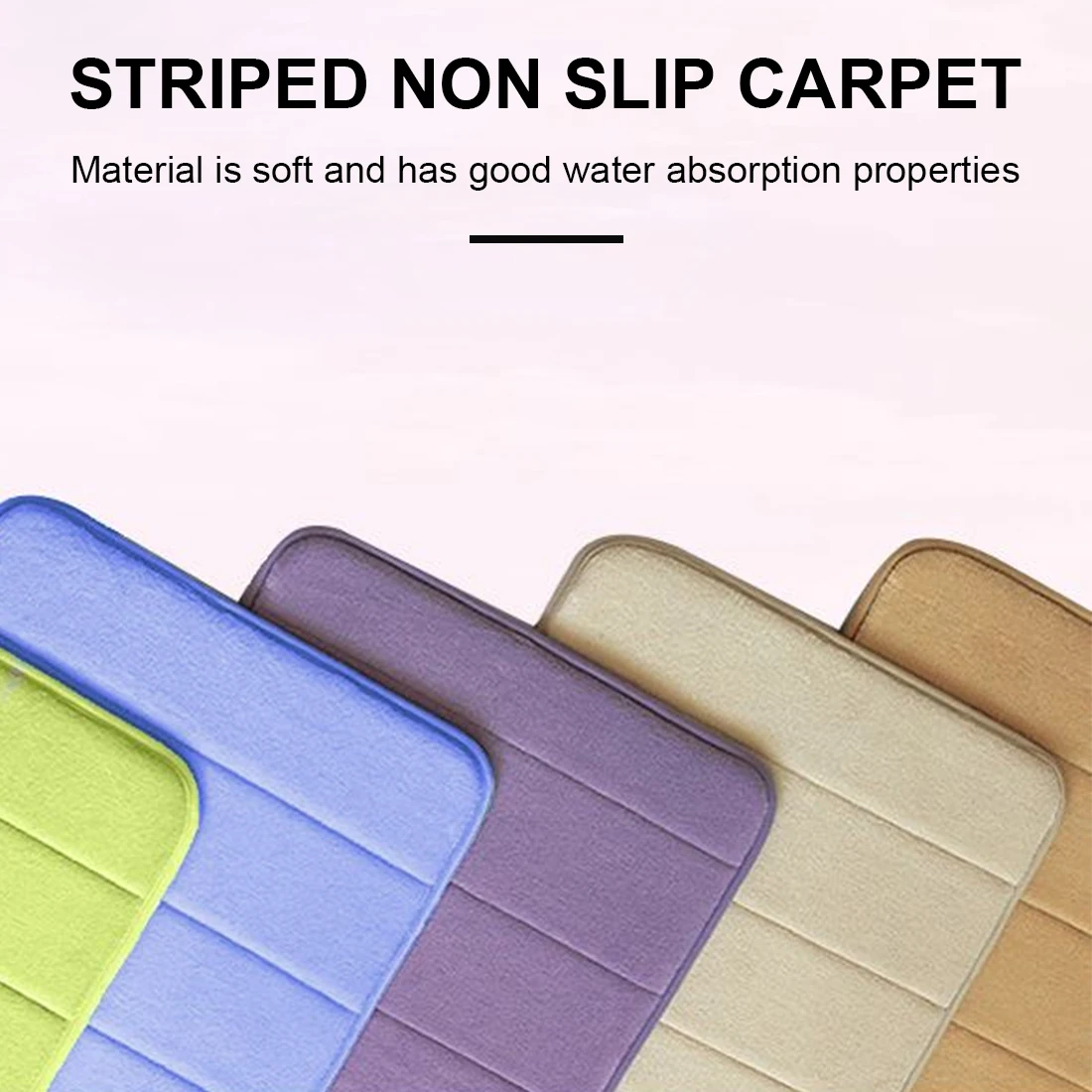 

Coral Fleece Bathroom Carpet Home Bath Mat Water Absorption Non-slip Memory Foam Absorbent Washable Rug Toilet Floor Mat