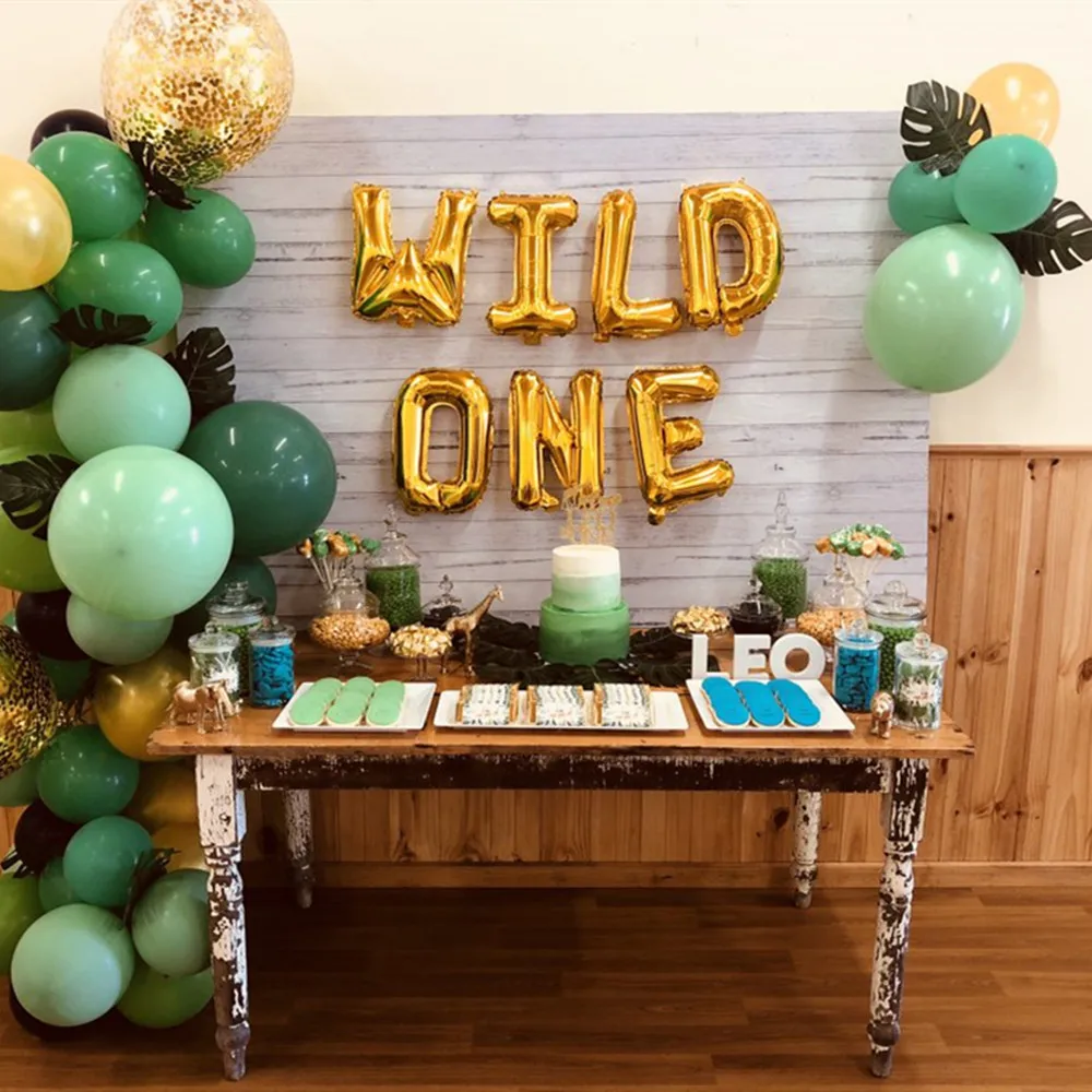 

1set 16inch Rose gold Wild One/One Foil Balloon Baby Shower 1st Birthday Party Decoration balloons children ONE Year Old Globos