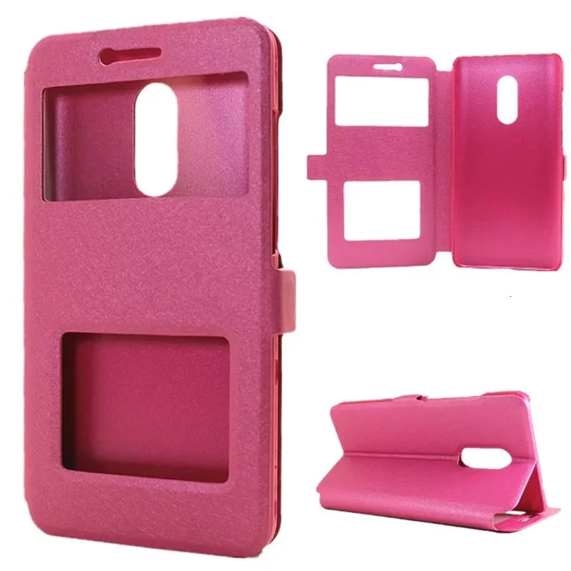 Global Phone Case For Xiaomi Redmi Note 4X Quick Answer View Window PU Leather Flip Cover 4 | Мобильные телефоны и