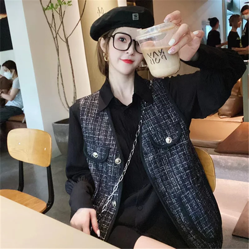 

2021 Autumn New Light Luxury Small Fragrance with Bag Three-Piece Set