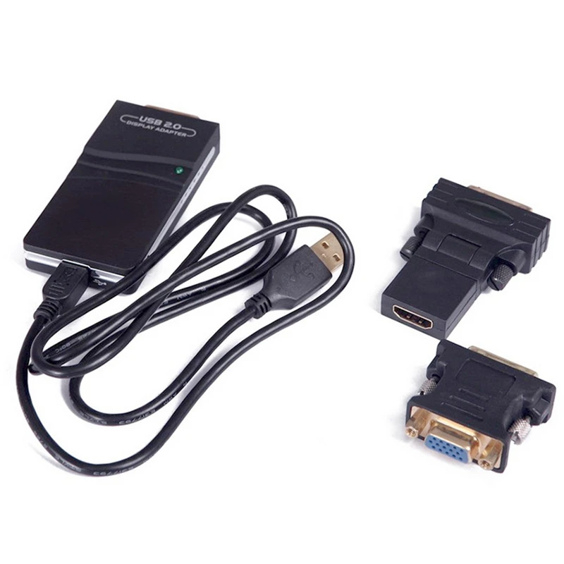 USB 2 0 УЗА к VGA/DVI/HDMI HD 1920X1080 видеоизображения адаптер для нескольких Дисплей