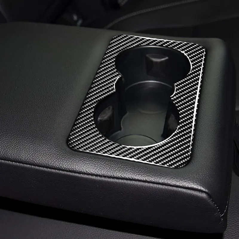 

Carbon Fiber Car Accessories Interior Rear Drain Cup Frame Protective sticker Used for Jaguar F-PACE X761 All years