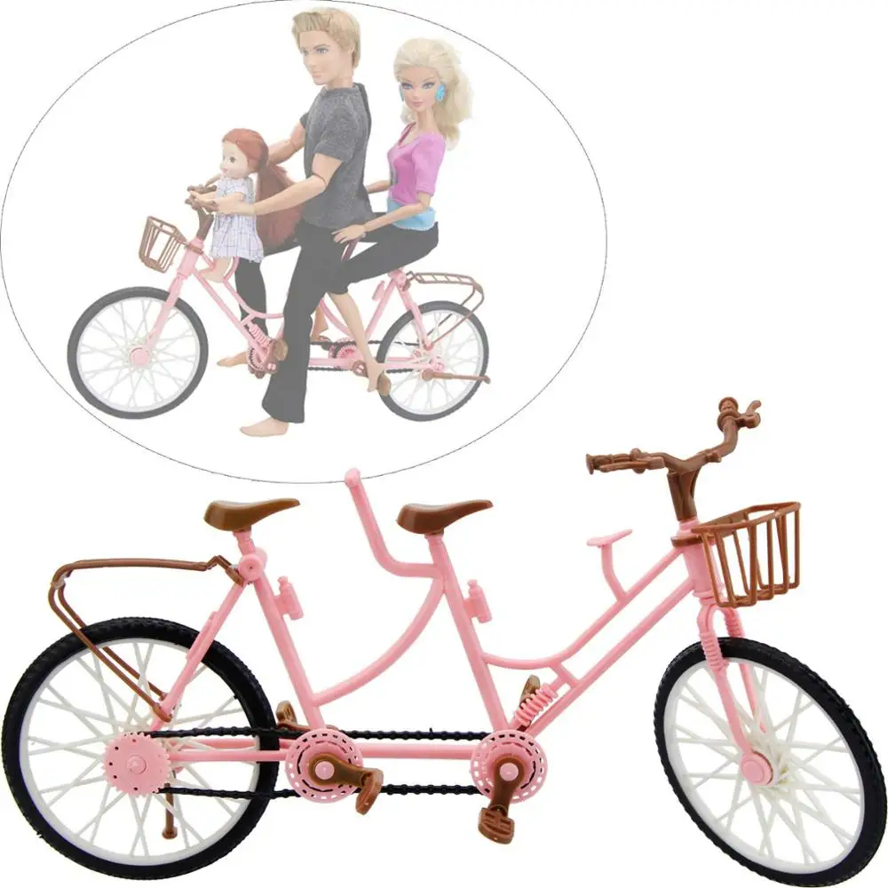 3 seats bike Детская игрушка для ролевых игр, детская кровать, стул, кукла, мебель, одежда, обувь для куклы Барби, Келли, аксессуары для кукольного домика, набор игрушек для девочек - Цвет: 3 seats bike
