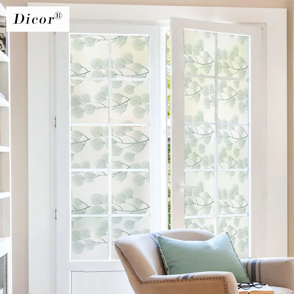 2 м Navia Стильная стеклянная наклейка листья дерево витражная виниловая без клея