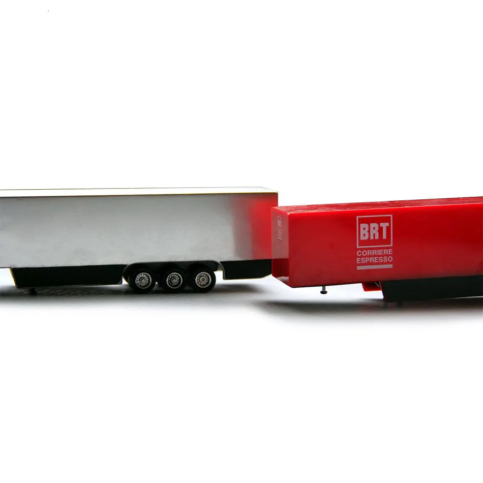Building Train Cargo Container Toys Model 1:87 HO Scale Truck Trailer Car With Production Sand Table Mini Gift Transportation