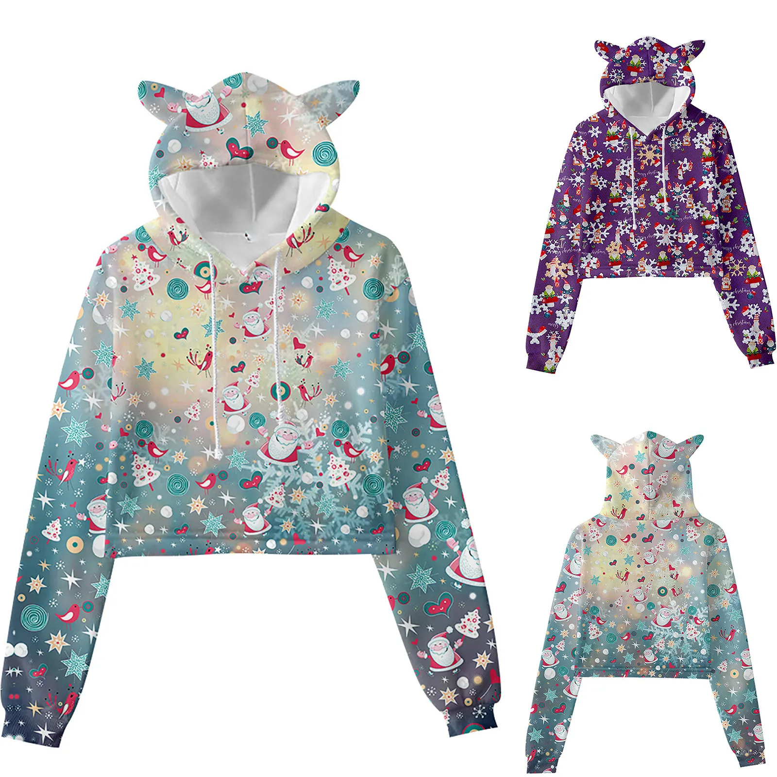 

Толстовка Женская с длинным рукавом и круглым вырезом