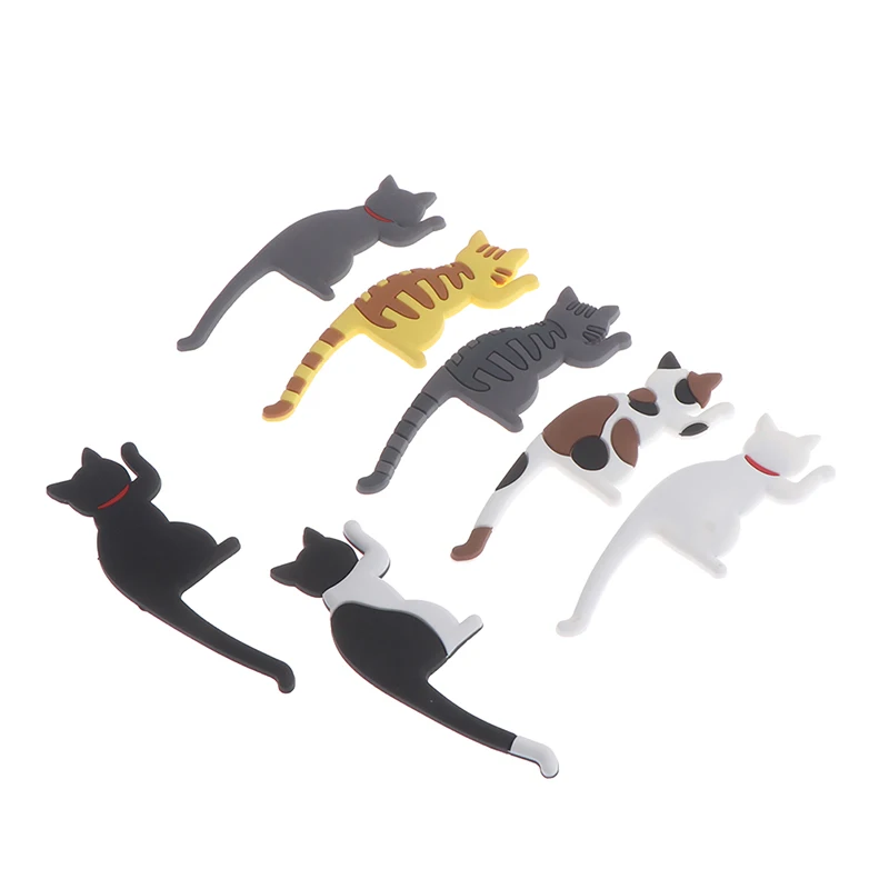 Silicone Cartoon Cat Tail Foldable Hooks Stationery Storage Fridge Magnet Hook | Дом и сад